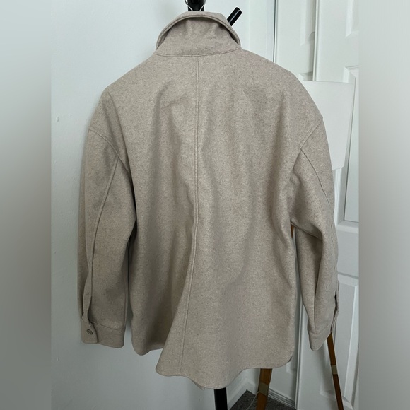 NWOT FREE PEOPLE WE THE FREE Lola Shirt Jacket | Beige/Melange MSRP $168 - Picture 11 of 11